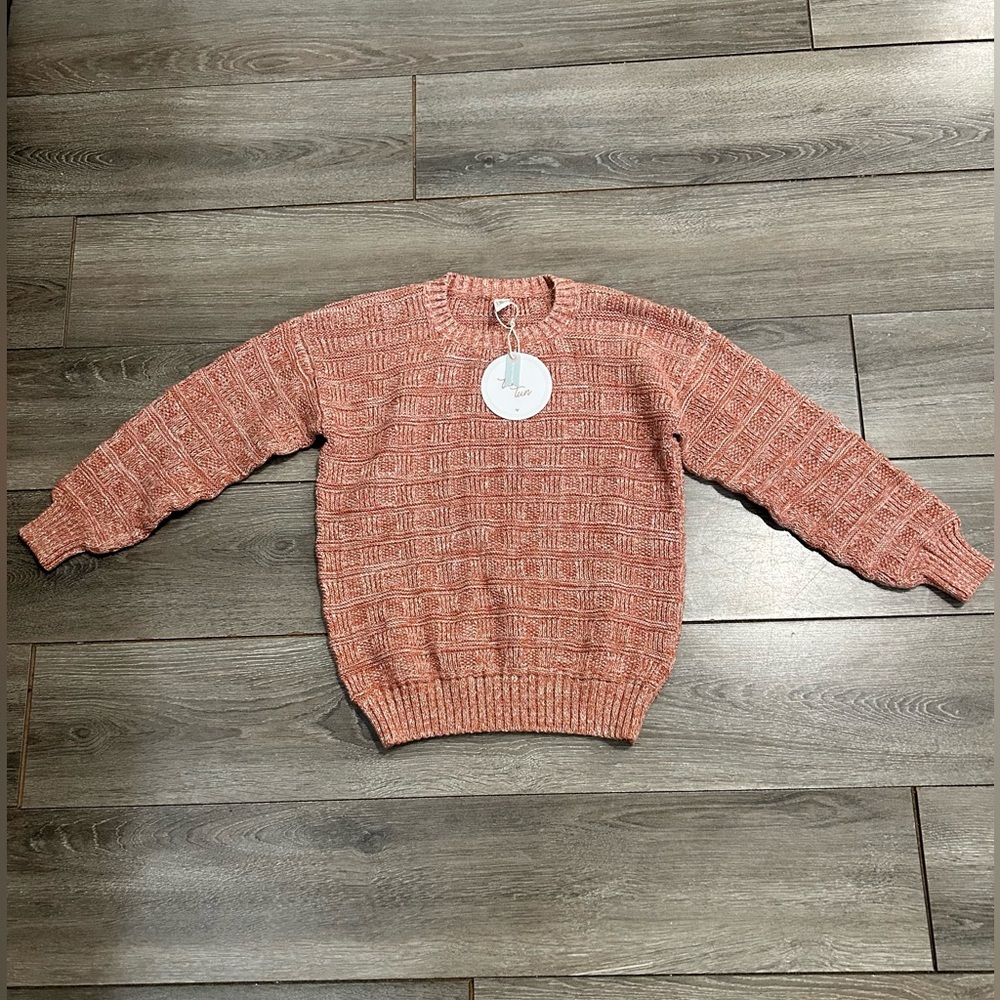 NWT Tun Tun Rust Marled Knit Sweater